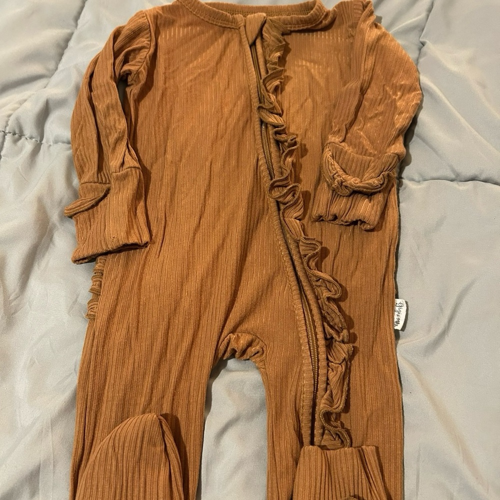 Cozy Brown Convertible Footie